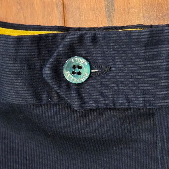 Burberry Golf Navy Single Pleat Pants Men’s 38 Distinct Yellow Waistband Rare - Picture 3 of 9
